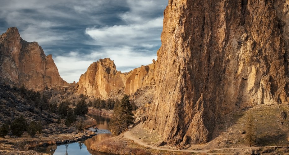 A river running through a mountain valley