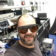 Julian Moger in lab