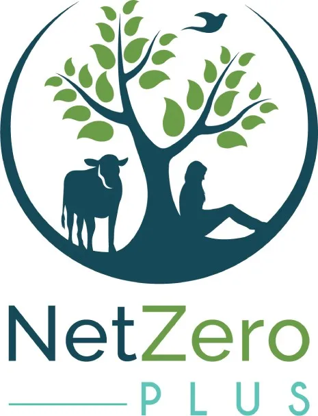 Logo for net zero plus.