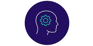 Head with cog icon