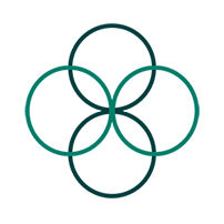 Green and white logo for Inclusion Circles infographic.