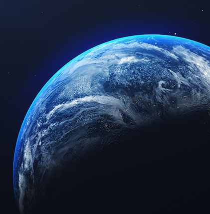 A breathtaking view of Earth from space, showcasing its beauty and vastness.