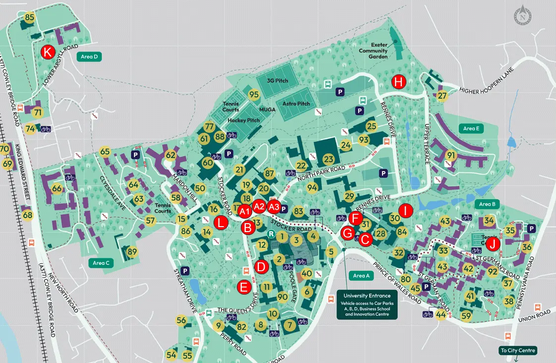 Map of outdoor events locations