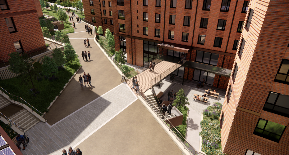 Bridge Courtyard - Birdseye View