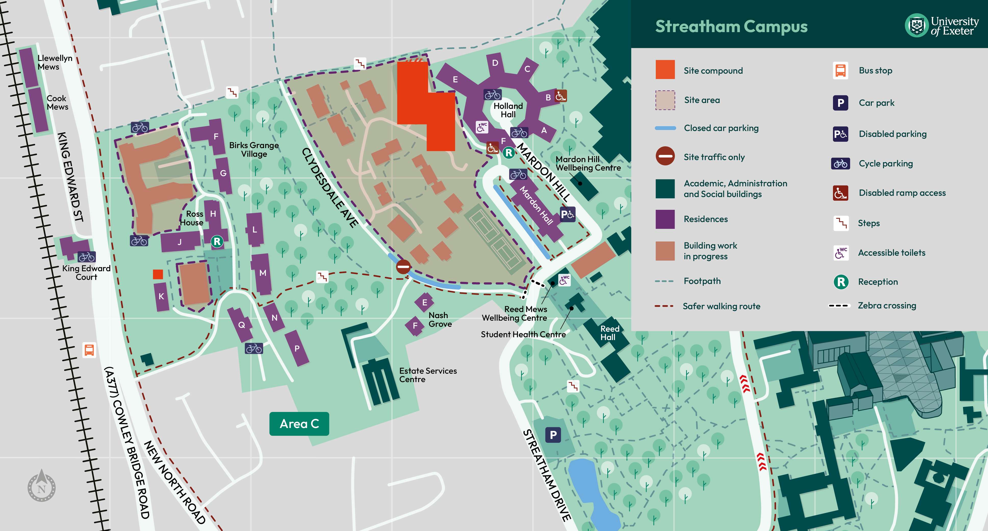 West Park construction site area